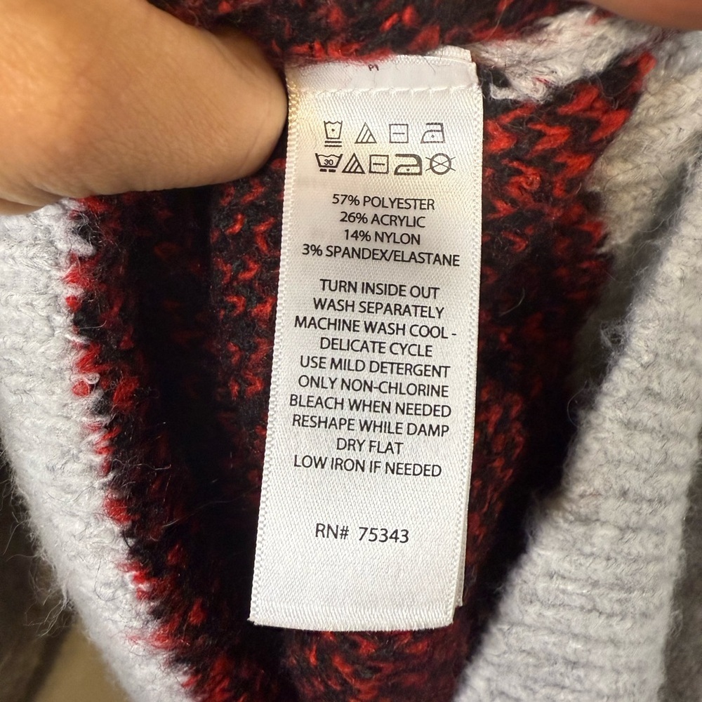 cupcakes & cashmere Gray Cardigan with Scottish Dog Size XL - Picture 8 of 8